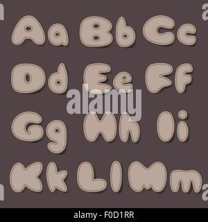 ABC set Kakao Farbe Stock Vektor