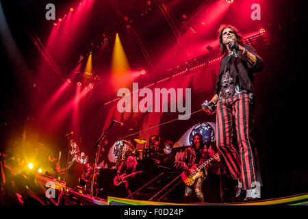 Auburn Hills, Michigan, USA. 9. August 2015. ALICE COOPER durchführen auf Motley Crue '' The Final Tour'' im Palace of Auburn Hills in Auburn Hills, Michigan am 9. August 2015 © Marc Nader/ZUMA Draht/Alamy Live News Stockfoto