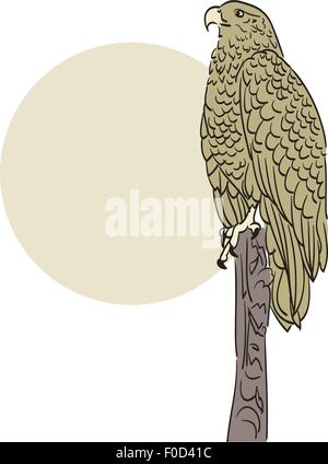 Adler-Hintergrund in Retro-Farben Stock Vektor