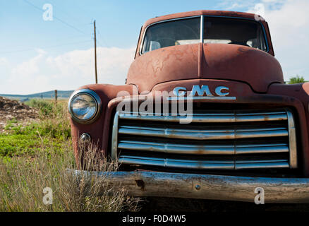 Vintage GMC Pickup-Truck, Vorderansicht Stockfoto