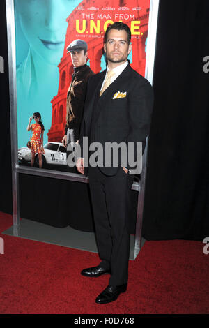 Henry Cavill Teilnahme an "Der Mann von U.N.C.L.E" premiere im Ziegfeld Theater am 10. August 2015 in New York City/Picture alliance Stockfoto