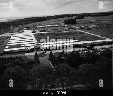 Politik, NATO, Oberster Hauptquartier Alliierte Mächte Europa (FORM), Rocquencourt, Verwaltungsgebäude, Luftaufnahme, um 1960, Additional-Rights-Clearences-not available Stockfoto