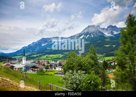 Ansicht von Ellmau, Tirol, Österreich Stockfoto