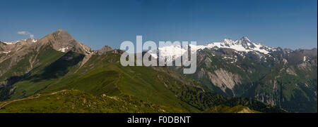 Aussicht von der Adler Lounge, Kendlspitze und Großglockner, Nationalpark Hohe Tauern, Osttirol, Tirol, Österreich Stockfoto