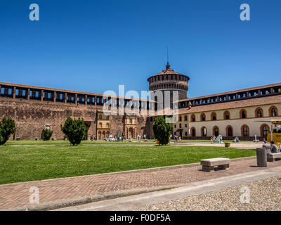 Castello Sforzesco, Castello Sforzesco. Mailand Italien Stockfoto