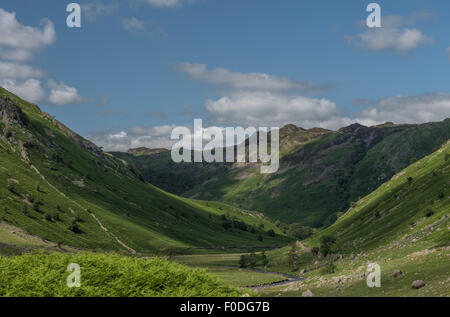 Das Langstrath-Tal im englischen Lake District Stockfoto