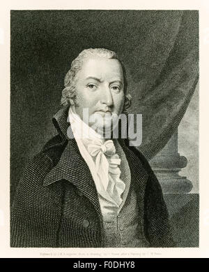 David Ramsay M.D. (1749-1815), US-amerikanischer Arzt, Beamter und einer der ersten Historiker der amerikanischen Revolution. Wenn Charleston durch die Briten im Jahre 1780 bedroht war, war er mit der Charleston Bataillon Artillerie Feld Chirurg. Nachdem die Stadt im Jahre 1780 gefangen genommen wurde, wurde er inhaftiert seit fast einem Jahr in St. Augustine, Florida, bis er ausgetauscht wurde. Von 1782 bis 1786 war er im Kontinentalkongress. Siehe Beschreibung für mehr Informationen. Stockfoto