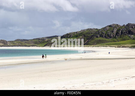 Reitern am Valtos-Strand (Tràigh Na Beirigh) Isle of Lewis Western Isles äußeren Hebriden Scotland UK Stockfoto