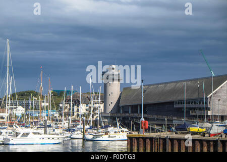 Falmouth eine Stadt und Hafen in Cornwall England UK das Maritime Museum Stockfoto