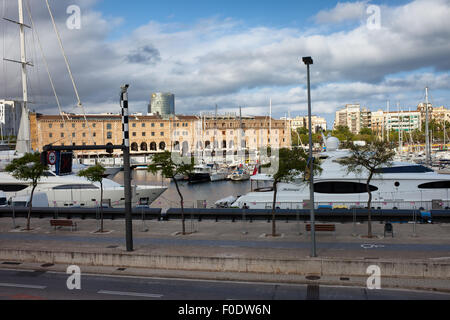 Museum der Geschichte von Katalonien und Port Vell in Barcelona, Katalonien, Spanien Stockfoto