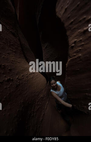 Spooky Gulch kurze Canyon Grand Staircase-Escalante Stockfoto