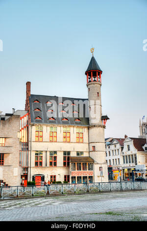 Gerber Zunfthaus am Freitag Platz in Gent, Belgien Stockfoto