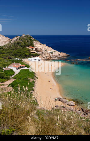 Cala Pregonda, in der Nähe von Fornells, Nordküste, Menorca, Balearen, Spanien, Europa Stockfoto