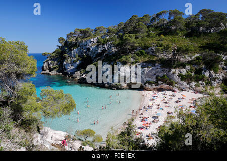 Cala Macarelleta, in der Nähe von Cala Galdana, Süd-West-Küste, Menorca, Balearen, Spanien, Europa Stockfoto