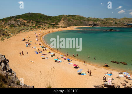 Platja de Cavalleria (Cavalleria Strand), in der Nähe von Fornells, Nordküste, Menorca, Balearen, Spanien, Europa Stockfoto