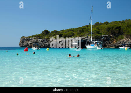 Cala En Turqueta, Süd-Westküste, in der Nähe von Ciutadella, Menorca, Balearen, Spanien, Europa Stockfoto