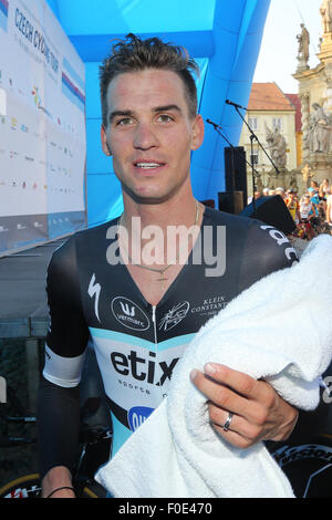 Tschechische Zdenek Stybar des Etixx-Quick-Step-Team während der Tschechischen Cycling Tour 2015 im 1. Etappe Mannschaftszeitfahren in Unicov, Tschechische Republik, 13. August 2015. (CTK Foto/Petr Sznapka) Stockfoto