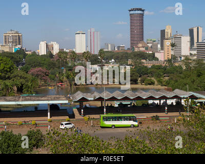 Ost-Afrika, Kenia, Nairobi Skyline vom Uhuru Park Stockfoto