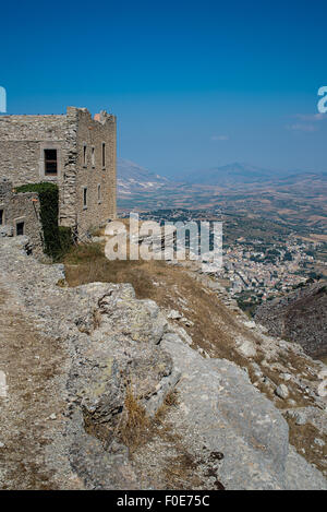 Golf von Bonagia und Monte Cofano Natur behalten an der Küste der Provinz von Trapani. Panorama-Landschaft mit Quartiere spagnolo Stockfoto