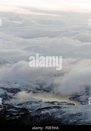 Luftaufnahme der Lofoten, Norwegen, November 2008 Stockfoto