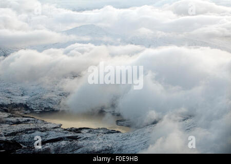 Luftaufnahme der Lofoten, Nord-Norwegen, November 2008 Stockfoto