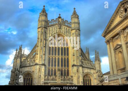 Stadt Bath.  Bath Abbey Westfassade Stockfoto