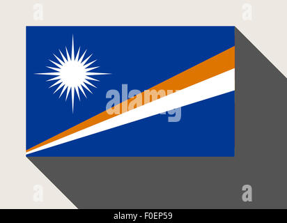 Marshall-Inseln Flagge in flachen Web-Design-Stil. Stockfoto