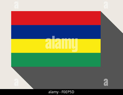 Mauritius-Flagge in flachen Web-Design-Stil. Stockfoto