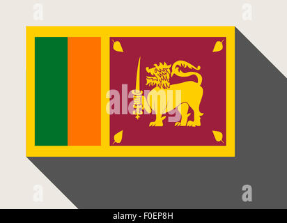 Sri Lanka Flagge in flachen Web-Design-Stil. Stockfoto