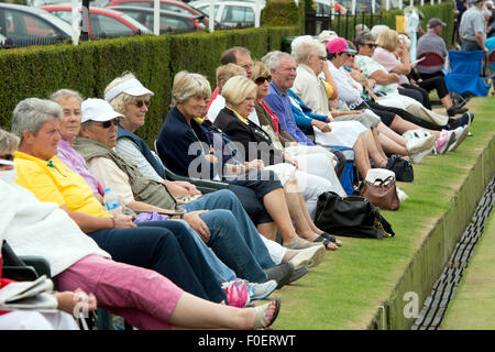 Lawn bowls Zuschauer Stockfoto