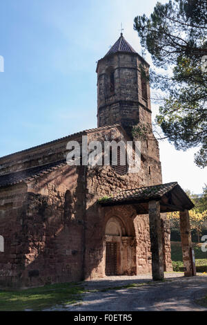 Sant Joan Les Fonts Kloster. XII Jahrhundert. Stockfoto