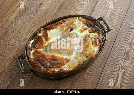 Samke Harra - Arabisch heiß oder würzigen Fish.lebanese Küche Stockfoto