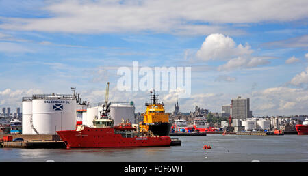 Ein Blick auf den Hafen von Aberdeen, Schottland, Vereinigtes Königreich. Stockfoto