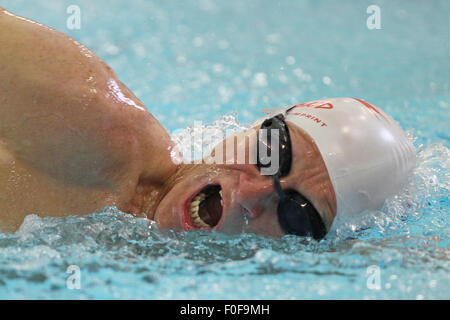 Nottingham, UK. 14. August 2015. 2015 Zerebralparese World Games. Schwimmwettbewerb. Neil Smith von Engald in Aktion in der 200m Freistil Hitze © Action Plus Sport/Alamy Live News Stockfoto