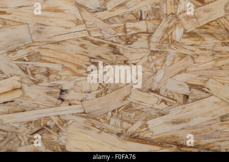 Nahaufnahme einer recycelten komprimierte Holz Spanplatten. Nützlich für Designer als Hintergrund. Stockfoto