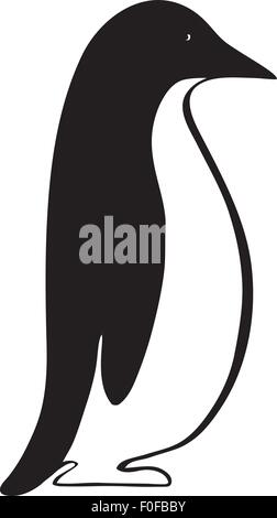Pinguin-Vektor-silhouette Stock Vektor