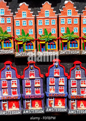 Kühlschrank-Magnete Souvenirs - Amsterdam, Niederlande Stockfoto