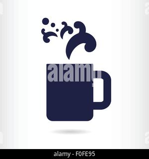 Büro-Kaffeetasse-Symbol-Vektor-illustration Stock Vektor