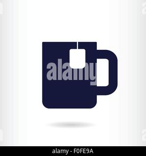 Büro-Tee-Tasse-Symbol-Vektor-illustration Stock Vektor