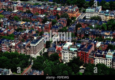 Boston, Massachusetts: Elegante des 19. und frühen 20. Jahrhundert Gebäude, die meisten einmal private Residenzen Stockfoto