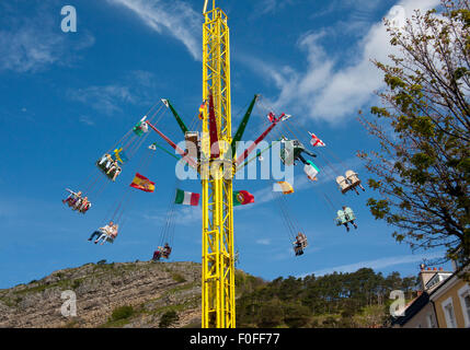 Eines der Messe fährt die füllen der Straßen von Llandudno während der viktorianischen Extravaganza, jedes Jahr im Mai statt. Stockfoto