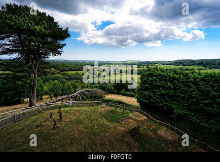 Von der Aussichtsplattform sogar der Isle Of Wight Bestival Lage gesehen werden kann, bis nach Portsmouth "Spinnaker" Turm Stockfoto