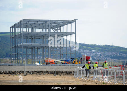 Swansea Universität neue Bay Campus im Bau. Stockfoto