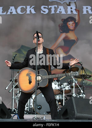 Download Festival Tag 2 - Black StarRider - Encore Bühne Featuring: Ricky Warwick wo: Donington, Vereinigtes Königreich: 14. Juni 2015 Stockfoto