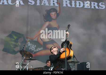 Download Festival Tag 2 - Black StarRider - Encore Bühne Featuring: Ricky Warwick wo: Donington, Vereinigtes Königreich: 14. Juni 2015 Stockfoto