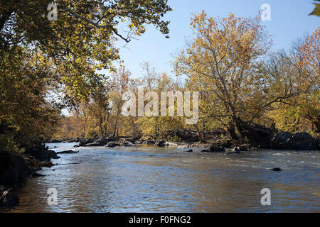 Potomac River im Herbst - Virginia, USA Stockfoto