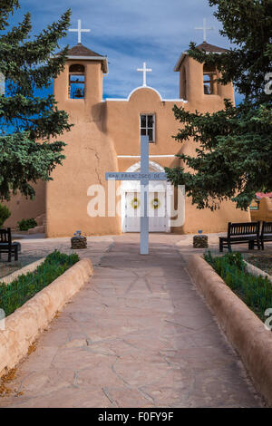 Die Kirche San Francisco de Asis Mission in Rancho de Taos, New Mexico, USA. Stockfoto