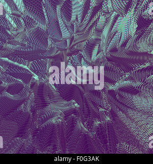 Abstrakt 3D golden net Tuch Hintergrund Stockfoto