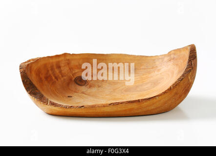 Oliven Holz bootsförmig rustikale Schale Stockfoto