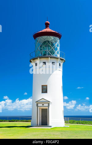 Einen schönen Blick auf Daniel Inouye Kilauea Point Lighthouse auf der hawaiianischen Insel Kauai Stockfoto